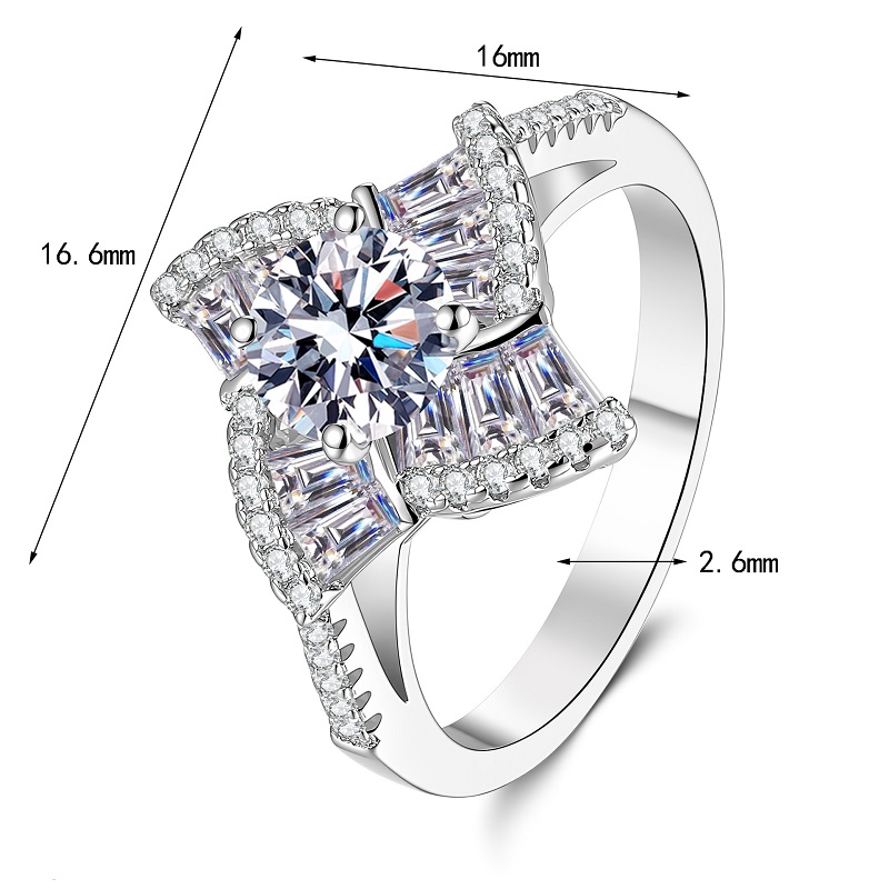 Moissanite Engagement Ring 1 Carat - Apaison Sparkling 1 Karat D Renk