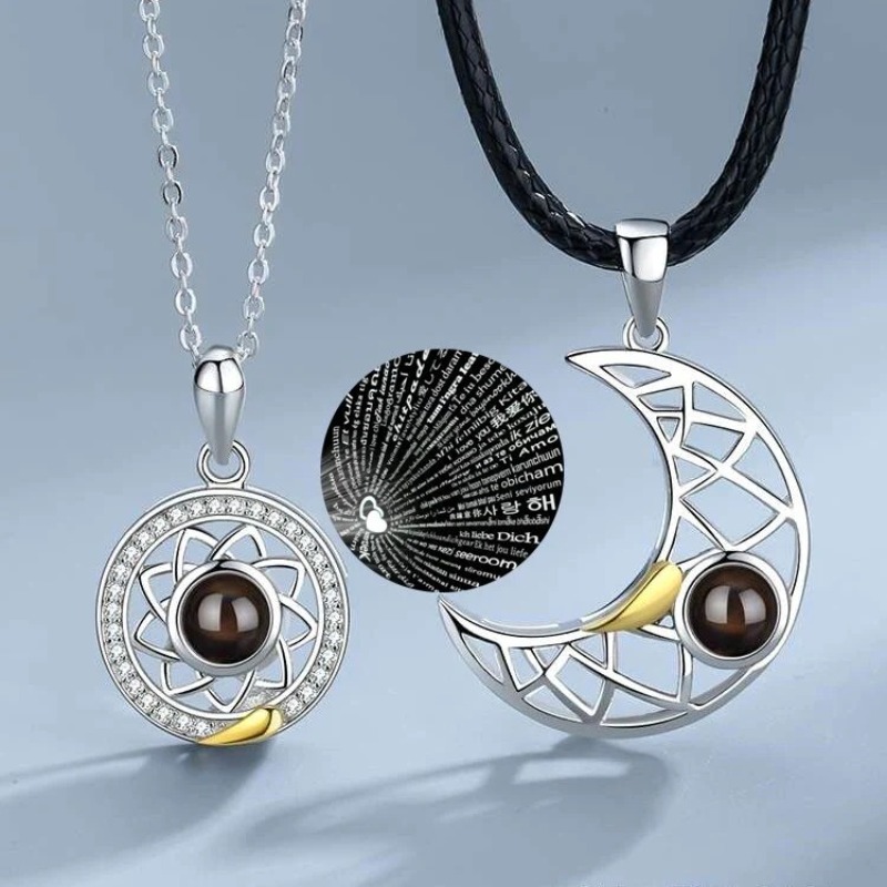 Magnetic Couple Matching Necklaces - 1 çift Manyetik Çift Eşleşen Kolye