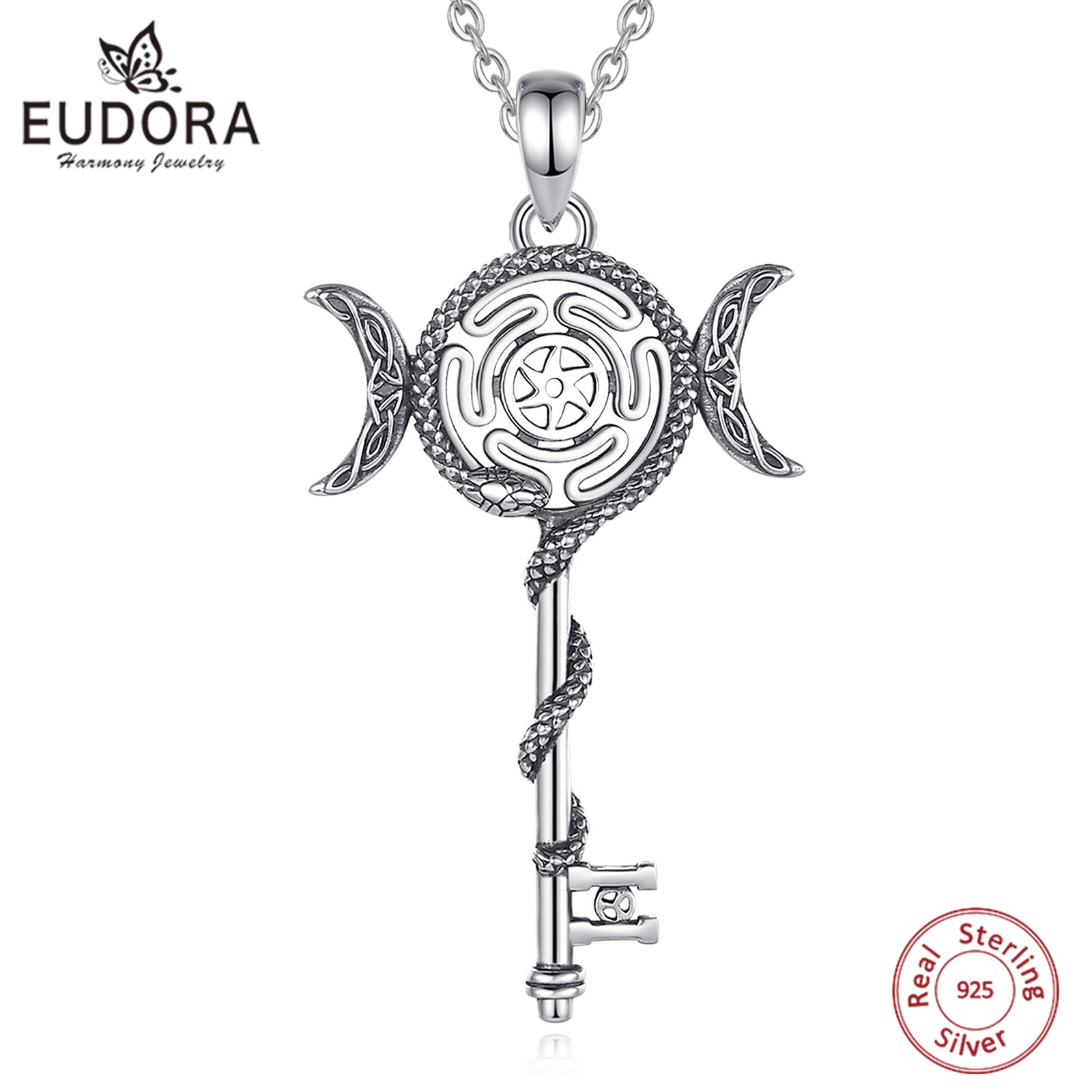 925 Sterling Silver Chain Necklace Men - Eudora 925 Ayar Gümüş Hekate Üçlü