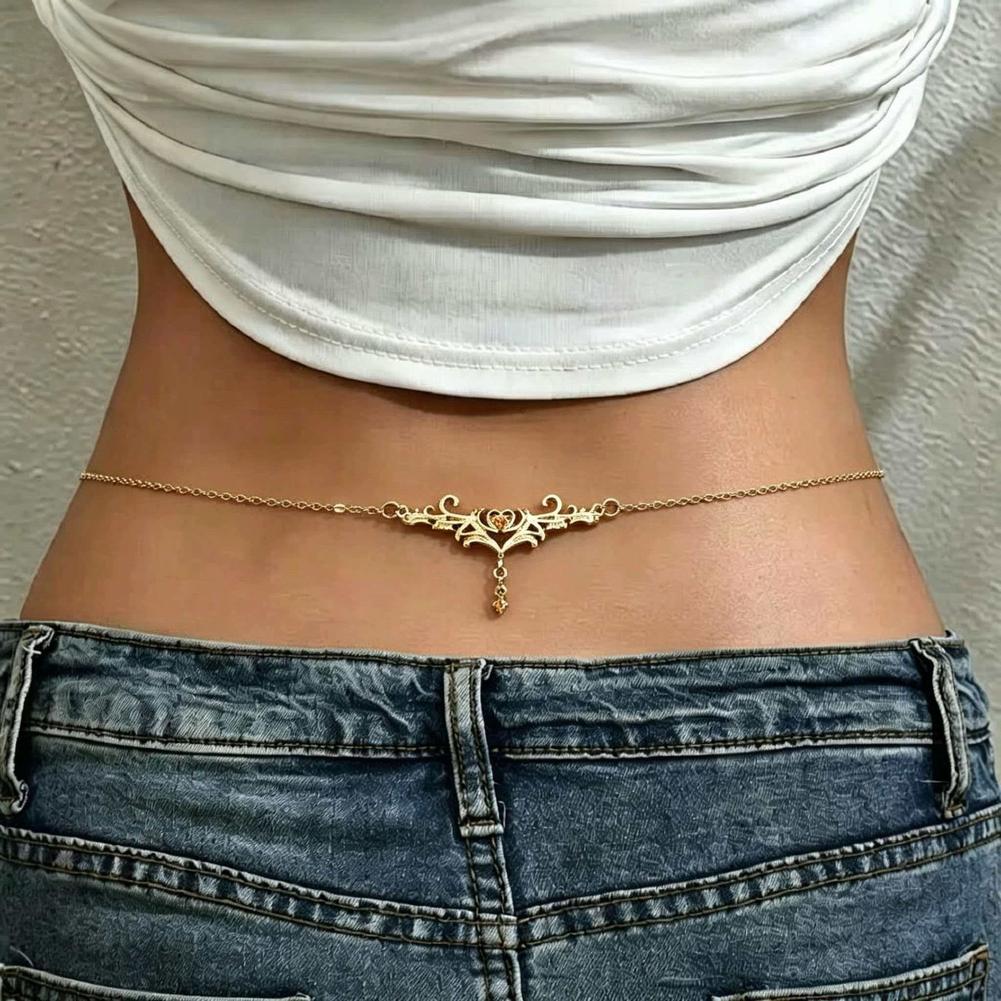 Body Jewelry - Bayan Modası Bel Zinciri Zarif ve
