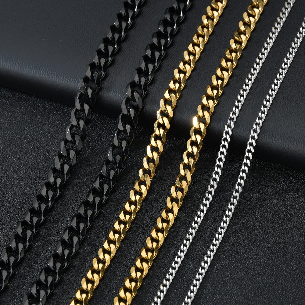 Cuban Link Chain 12Mm - 1 adet Boyutu 3.6mm/5mm/7mm erkek Kolye