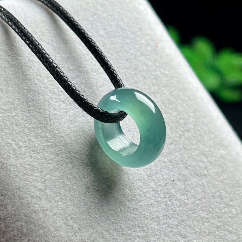 Necklaces - Doğal Zümrüt Mavi Su Şanslı Boncuklu