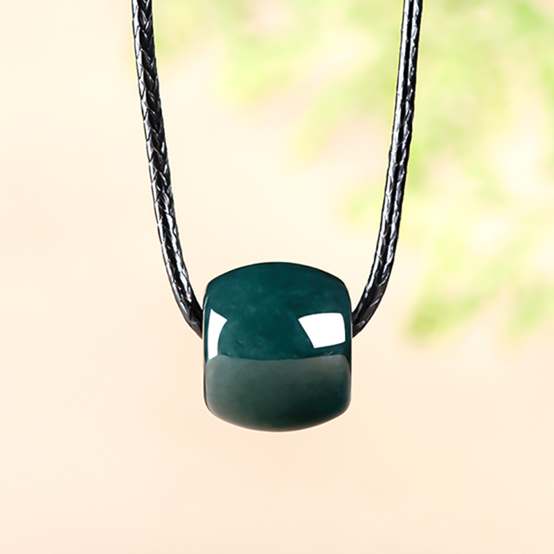 Necklaces - Doğal Myanmar Zümrüt Derin Mavi Su