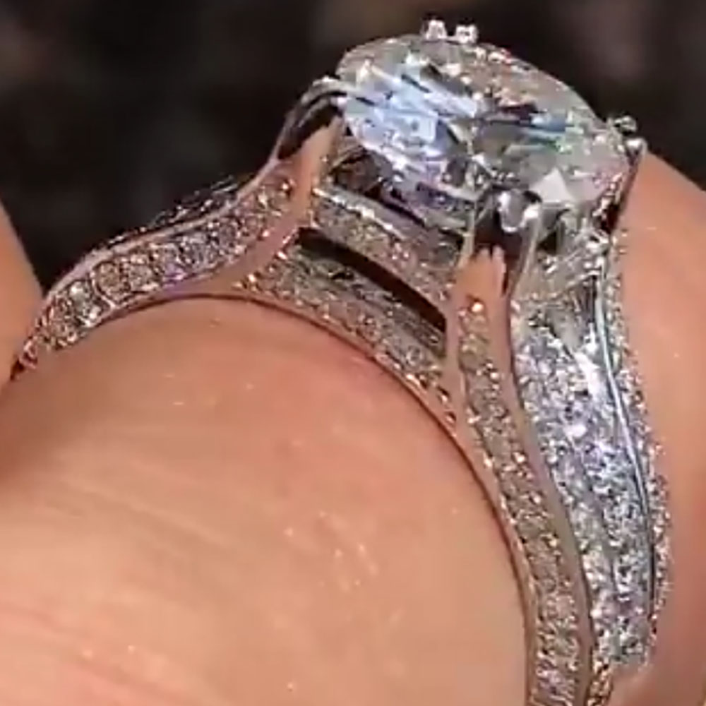 Özel Tasarım 14 Ayar Beyaz Alt - Moissanite Engagement Ring 1 Carat incelemesi ve fiyatı