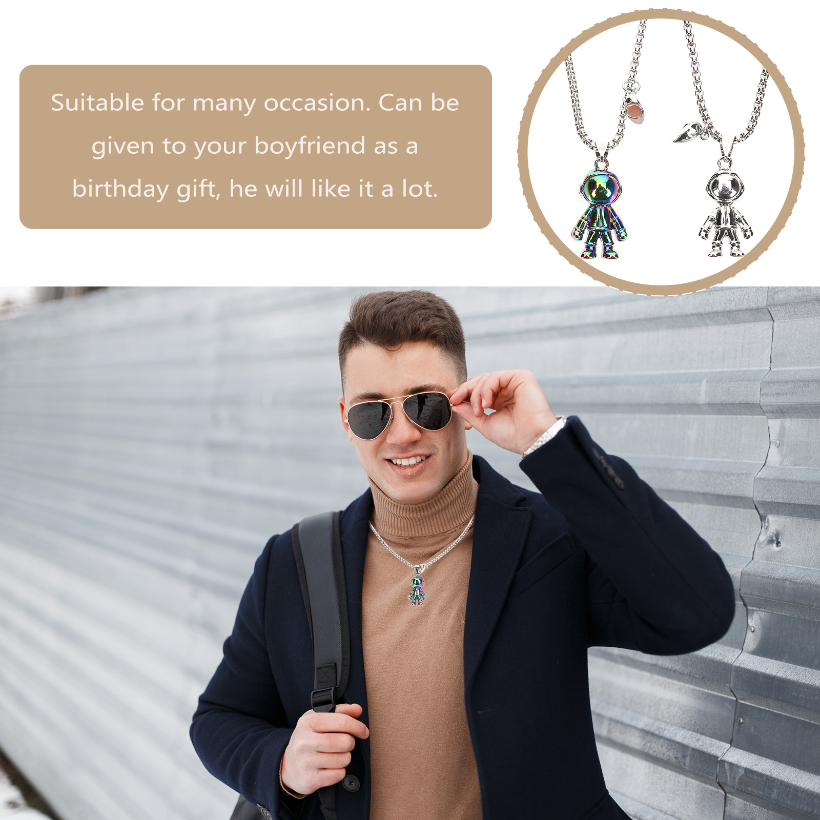 1 Çift, Eşleşen Tasarımlı Koly - Magnetic Couple Matching Necklaces incelemesi ve fiyatı