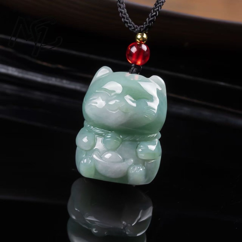 Doğal Zümrüt Yeşim Şanslı Kedi - Necklaces incelemesi ve fiyatı