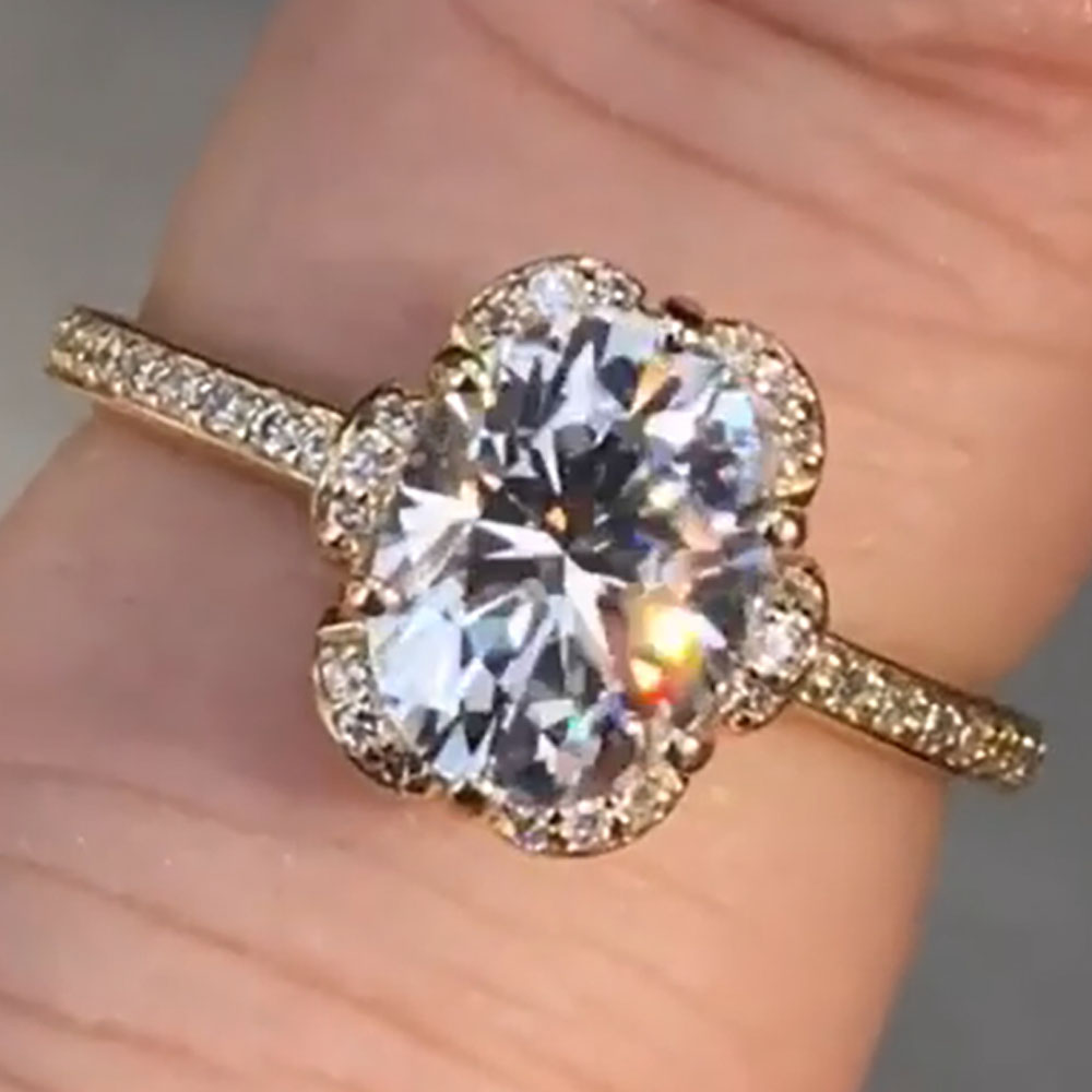 Özel Tasarım 14 Ayar Sarı Altı - Moissanite Engagement Ring 1 Carat incelemesi ve fiyatı