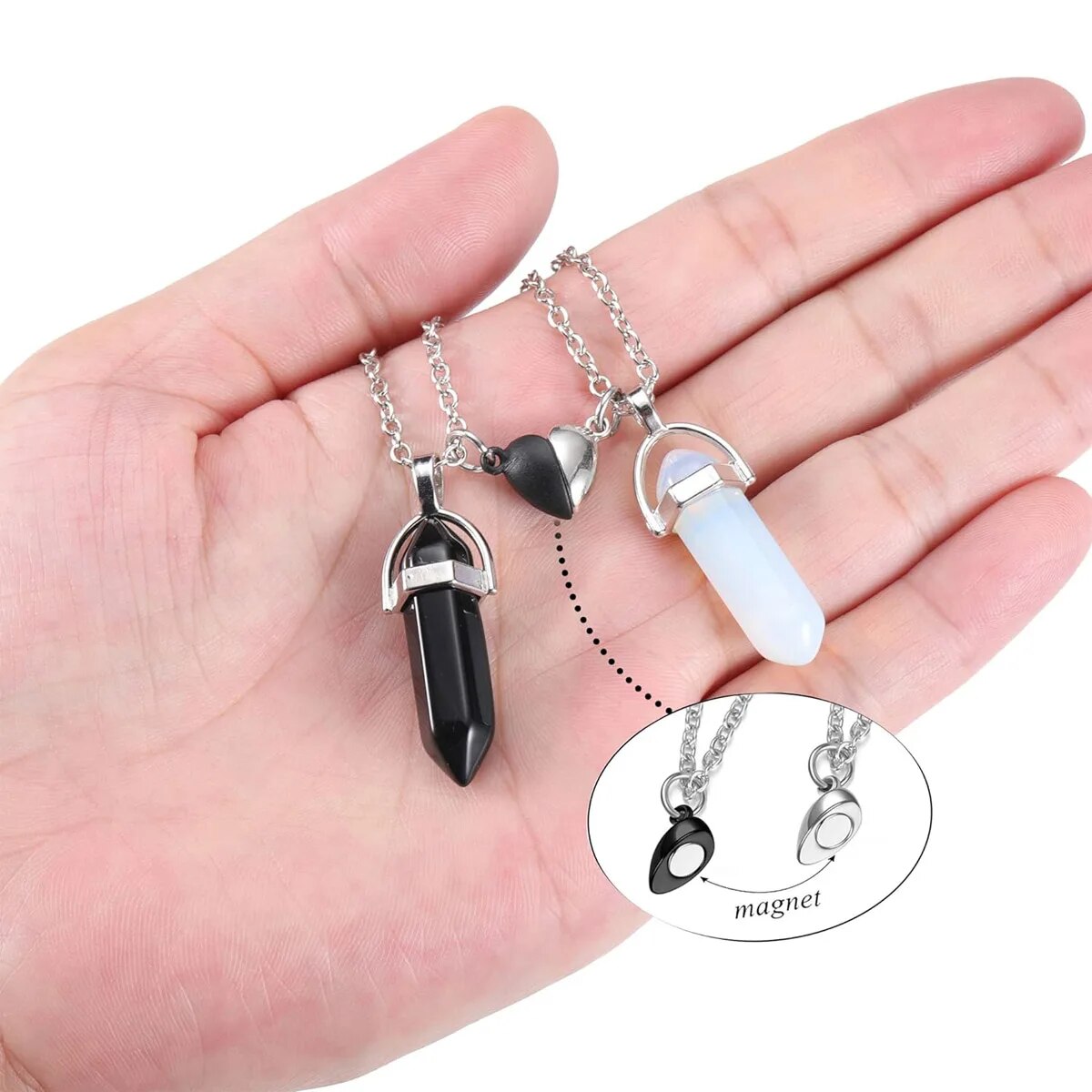 Kadınlar ve Erkekler için Kalp - Magnetic Couple Matching Necklaces incelemesi ve fiyatı