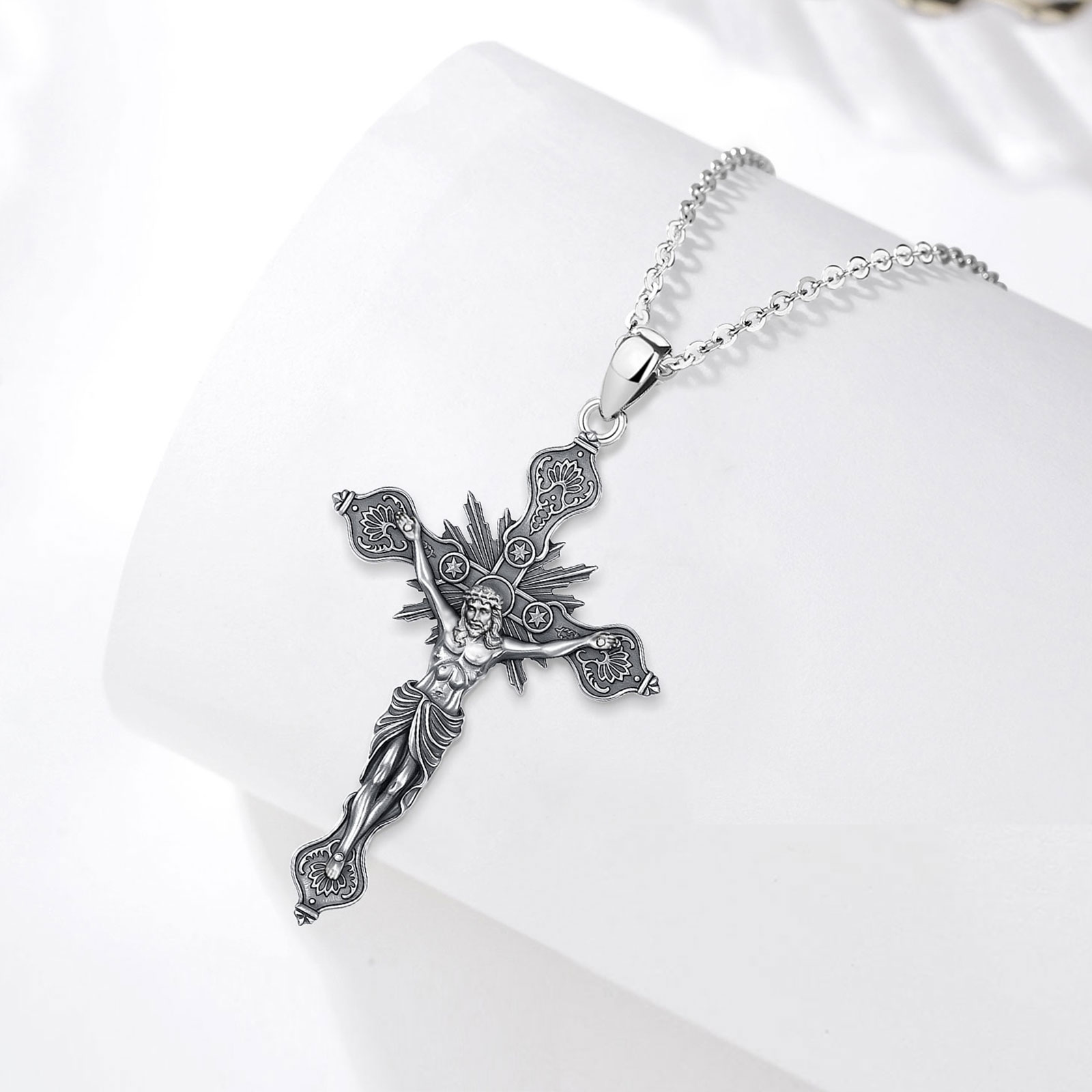 Eudora yeni haç çapraz kolye 9 - 925 Sterling Silver Chain Necklace Men incelemesi ve fiyatı