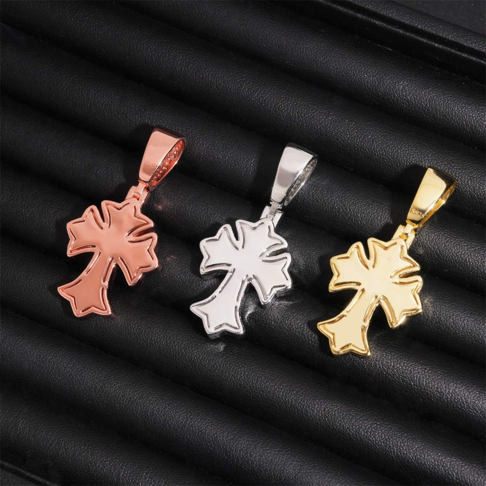 Buzlu Mozanit Gotik Haç Kolye  - Cross Pendant Necklace Gold incelemesi ve fiyatı