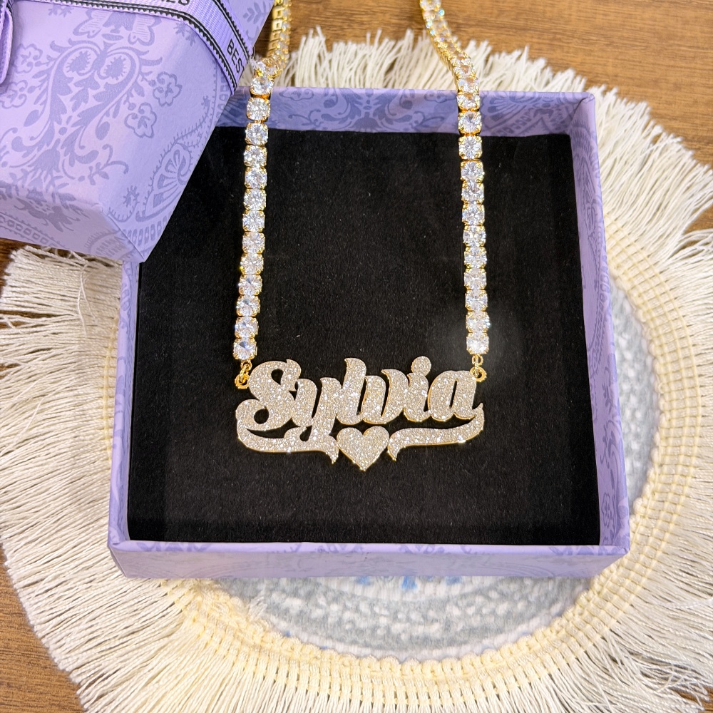 DUOYING Özel Tasarım Bling İsi - Custom Name Necklace Stainless Steel incelemesi ve fiyatı