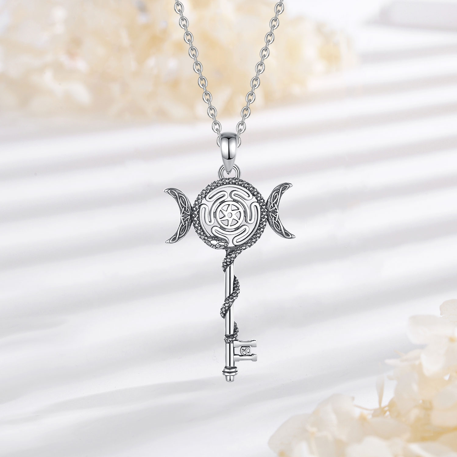 Eudora 925 Ayar Gümüş Hekate Ü - 925 Sterling Silver Chain Necklace Men incelemesi ve fiyatı
