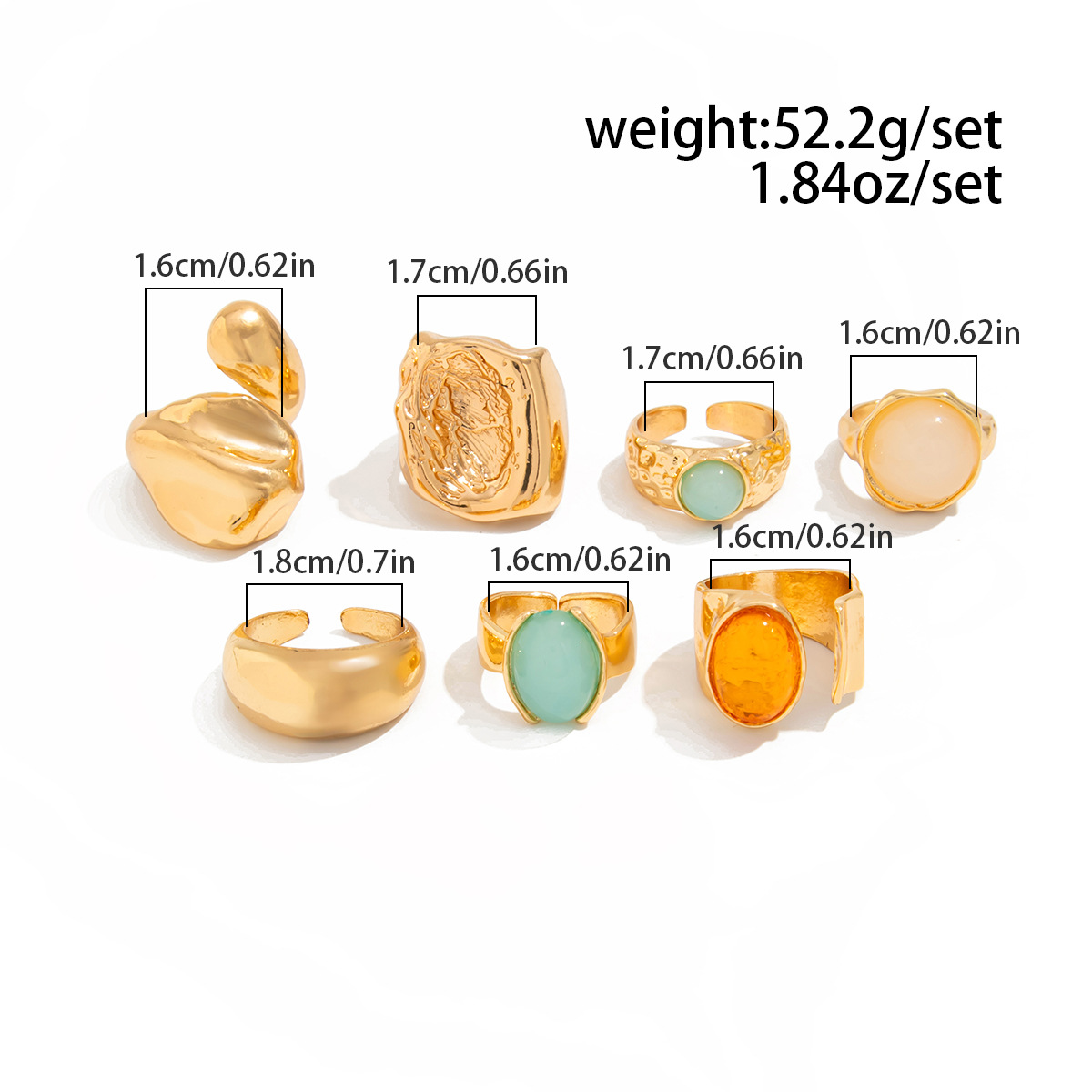 DIEZI 7 adet/takım Vintage Ren - Vintage Punk Knuckle Rings Set incelemesi ve fiyatı