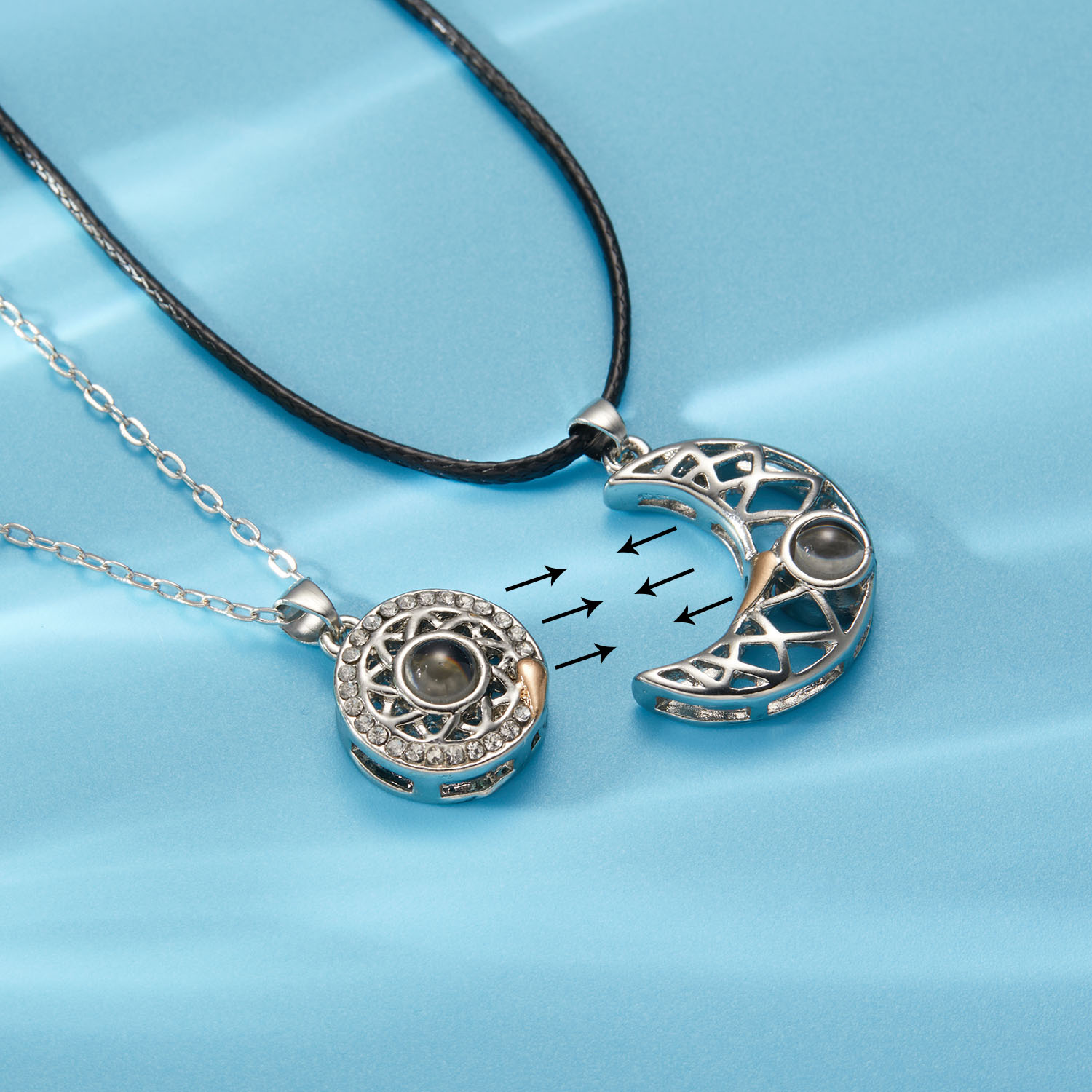 Romantik Manyetik Güneş Ay Çif - Magnetic Couple Matching Necklaces incelemesi ve fiyatı