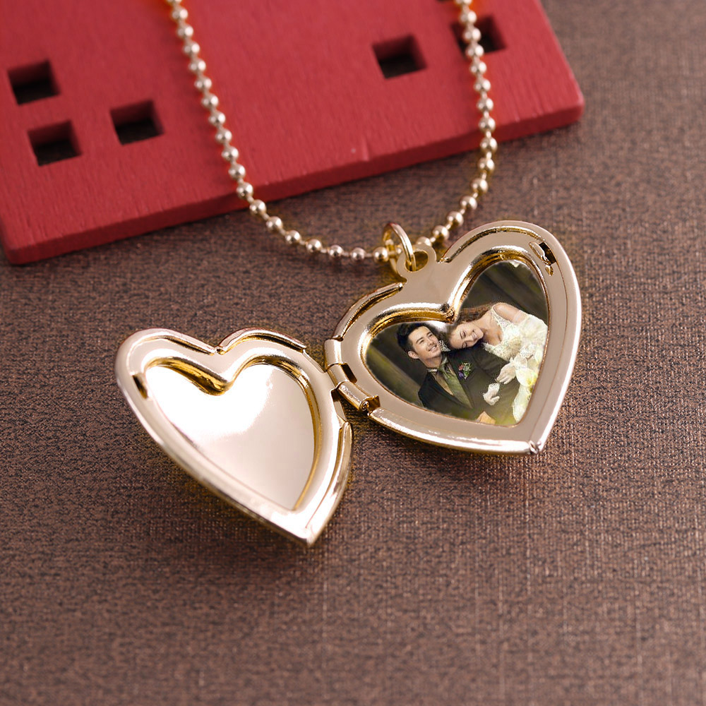 HOOH 1PC kalp şeklinde arkadaş - Heart Locket Necklace Photo incelemesi ve fiyatı