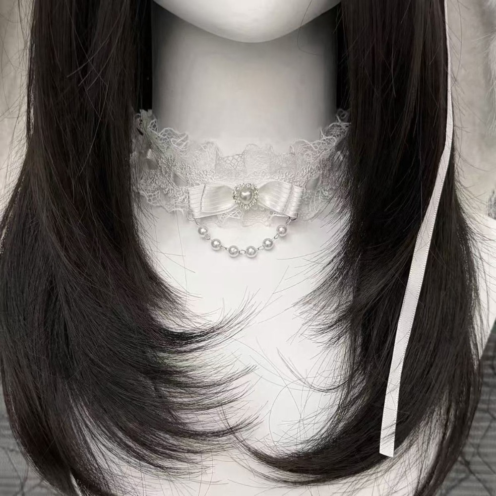 Dantel Yay Fırfır Moda Gerdanl - Pearl Choker Necklace Vintage incelemesi ve fiyatı