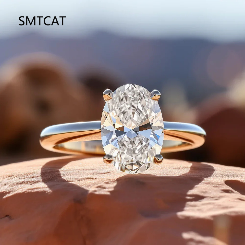 1/2/3 Karat Oval Kesim Mozanit - Moissanite Engagement Ring 1 Carat incelemesi ve fiyatı