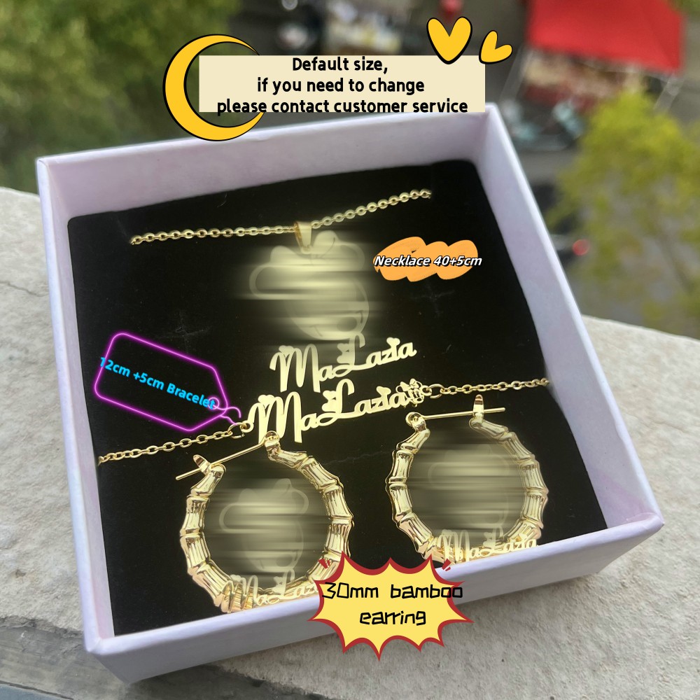 DUOYING özel karakter takı set - Custom Name Necklace Stainless Steel incelemesi ve fiyatı