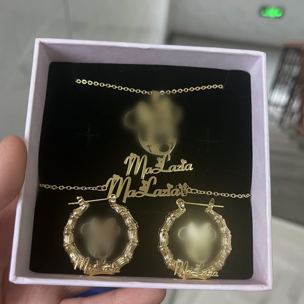 DUOYING özel karakter takı set - Custom Name Necklace Stainless Steel incelemesi ve fiyatı