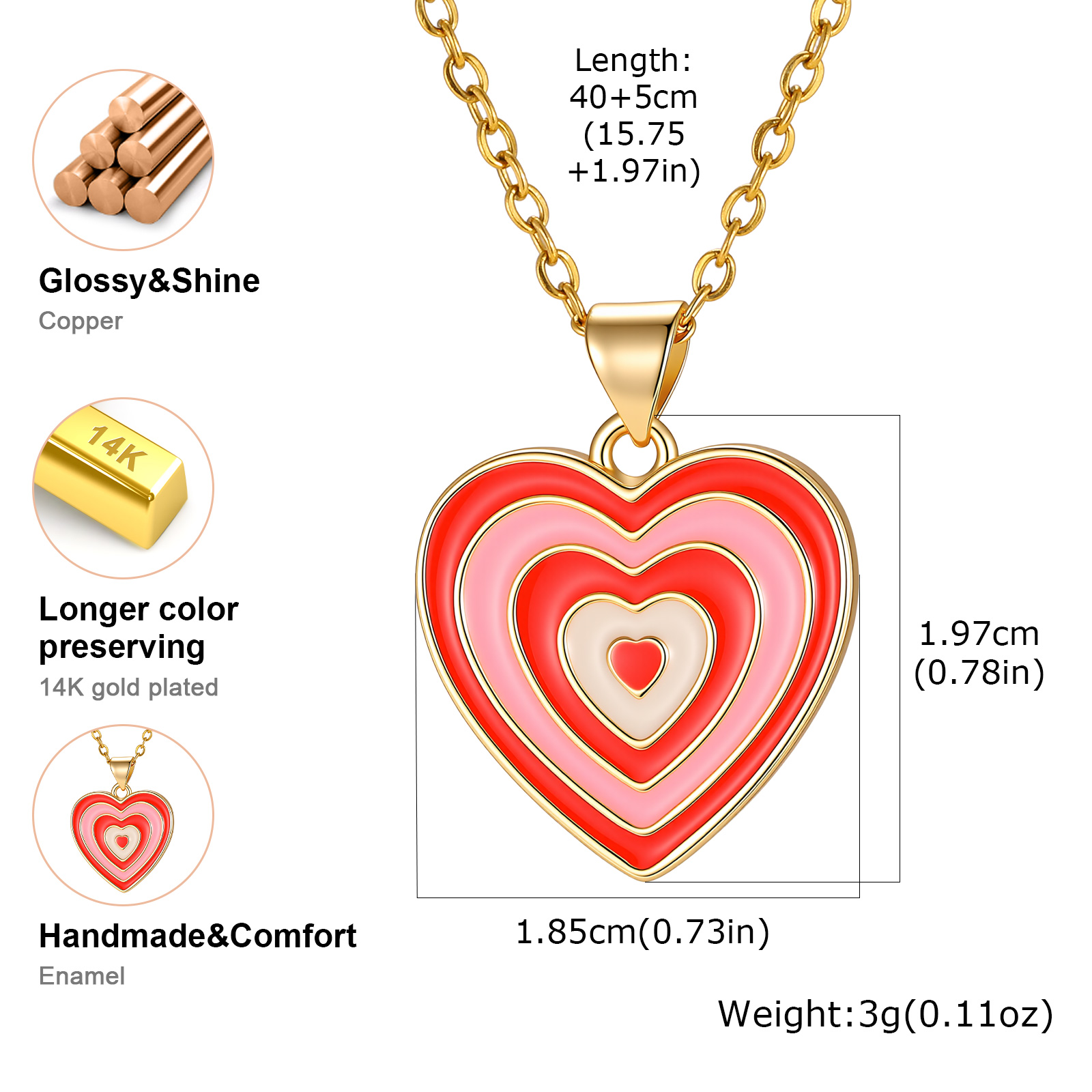 Y2K Tarzı Katmanlı Mineli Kalp - Layered Pendant Necklace Aesthetic incelemesi ve fiyatı