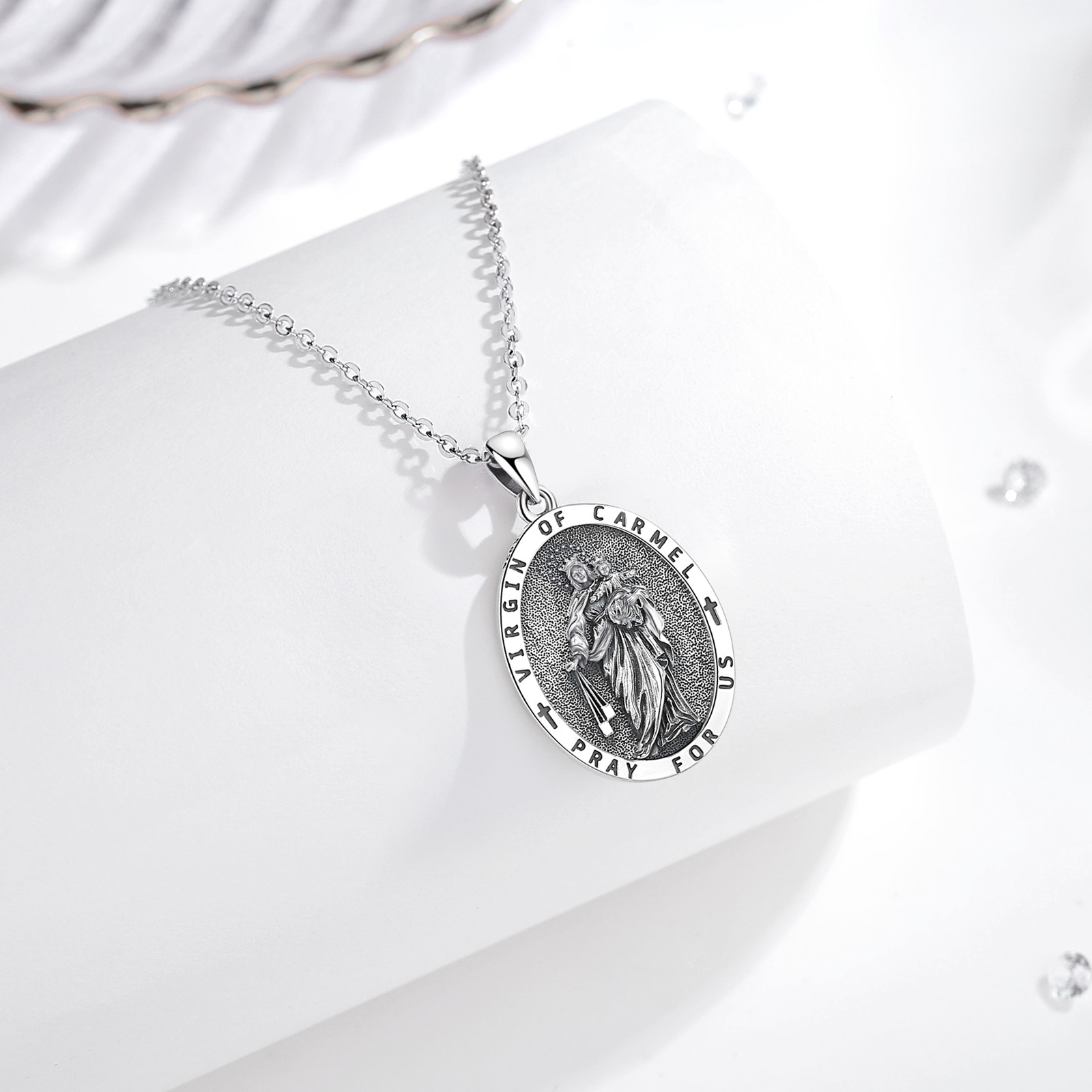Eudora 925 Ayar Gümüş Bakire C - 925 Sterling Silver Chain Necklace Men incelemesi ve fiyatı