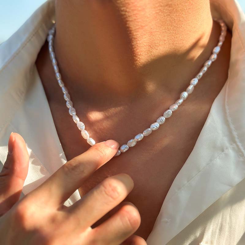 Kadınlar için yeni moda basit  - Pearl Choker Necklace Vintage incelemesi ve fiyatı