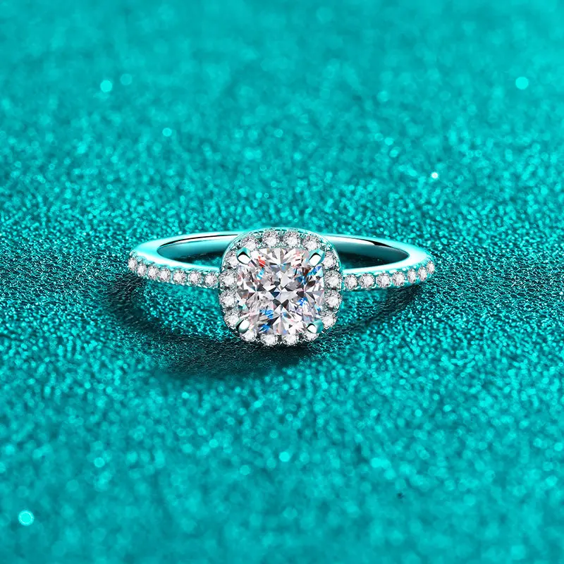 S925 Gümüş Mozanit Yüzük Kadın - Moissanite Engagement Ring 1 Carat incelemesi ve fiyatı