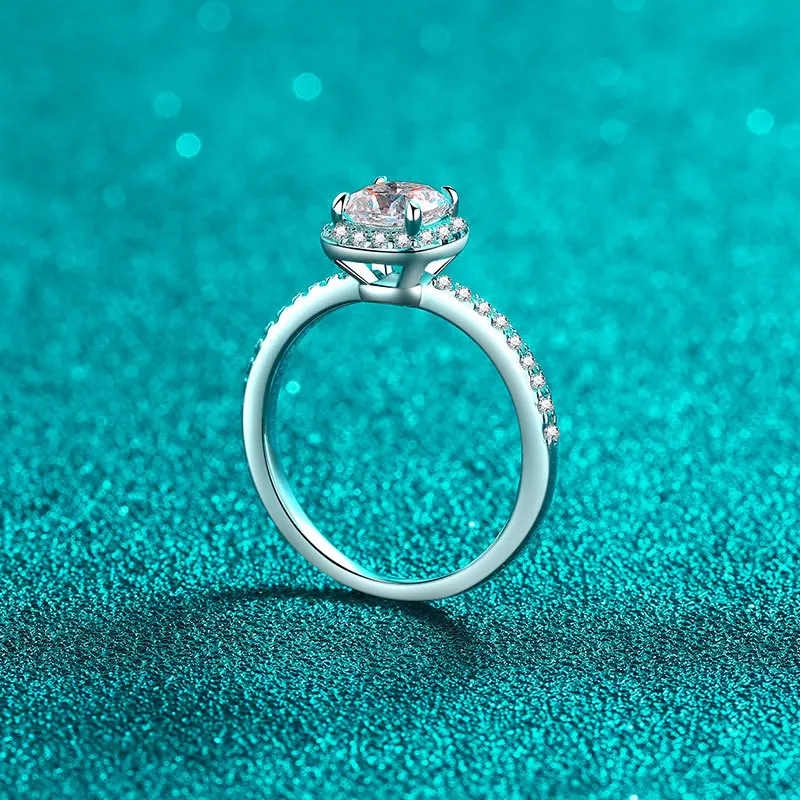 S925 Gümüş Mozanit Yüzük Kadın - Moissanite Engagement Ring 1 Carat incelemesi ve fiyatı
