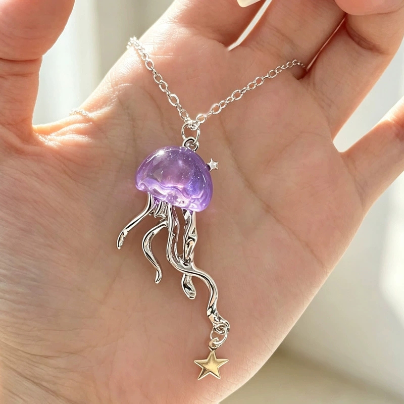 Sevimli Mor Denizanası Okyanus - Layered Pendant Necklace Aesthetic incelemesi ve fiyatı