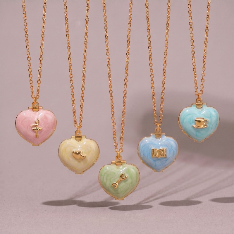 Vintage Kalp Şeklinde Fotoğraf - Heart Locket Necklace Photo incelemesi ve fiyatı