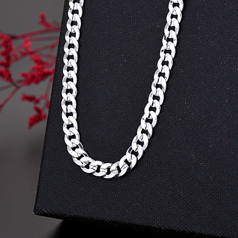 Sıcak 925 ayar gümüş charm 7MM - Cuban Link Chain 12Mm incelemesi ve fiyatı