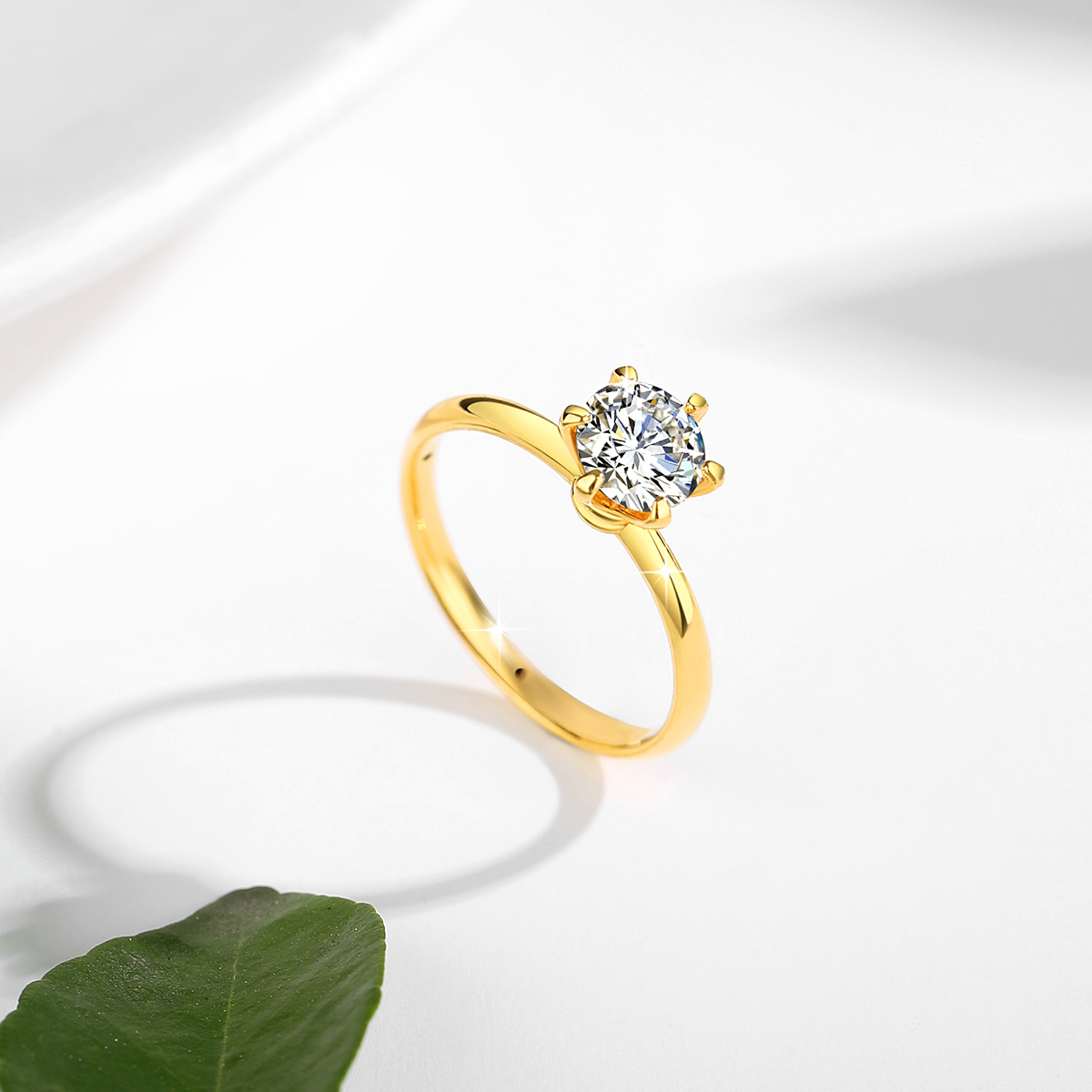 Gerçek Altın 18 K Mozanit Yüzü - Moissanite Engagement Ring 1 Carat incelemesi ve fiyatı
